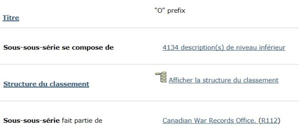 Exploration dans la sous-série du préfixe « O ».