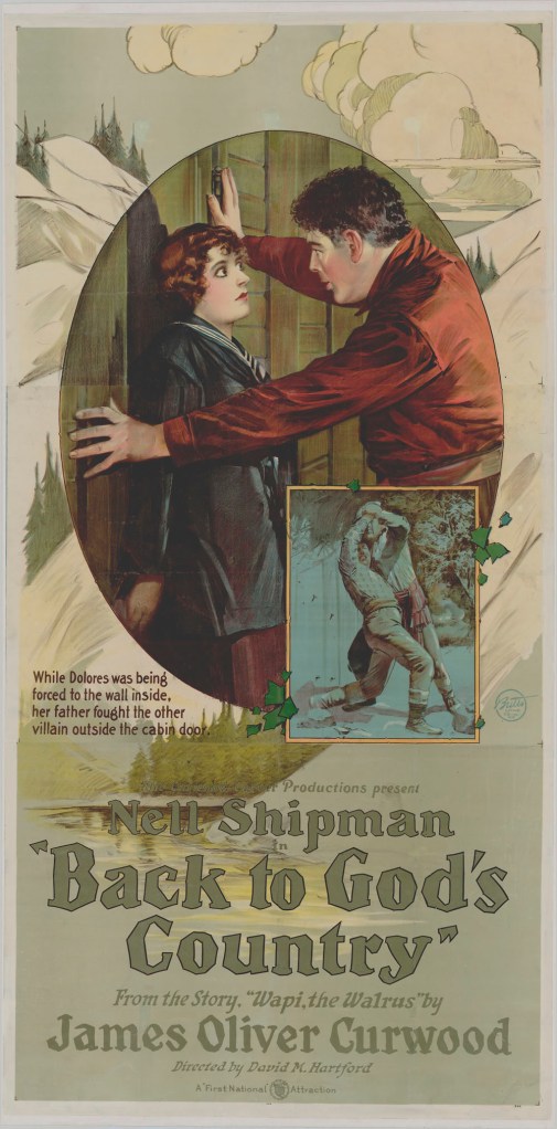 Affiche du film Back to God’s Country (1919), le plus ancien long métrage canadien encore existant