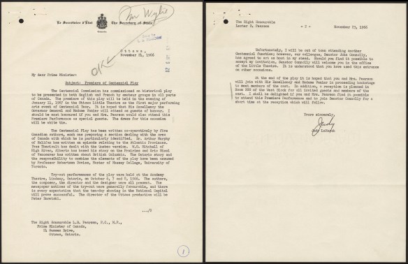 Deux pages d’une lettre dactylographiées avec texte et dates.