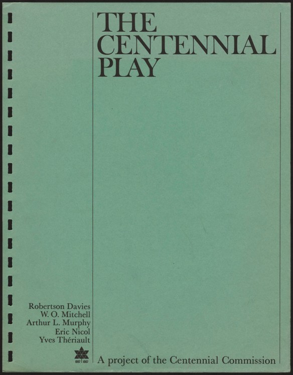 Une page dactylographiée avec le titre de la pièce et le nom des auteurs.