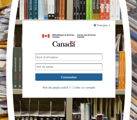 Une fenêtre blanche comprend des champs « Nom d’utilisateur » et « Mot de passe » ainsi qu’un bouton de connexion. Des livres de différentes couleurs se trouvent sur des rayons à l’arrière-plan.