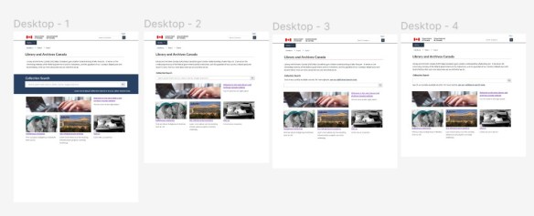 Quatre essais pour la nouvelle barre Recherche dans la collection